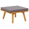 vidaXL ガーデンフットスツール クッション付き 60x60x29cm アカシア無垢材