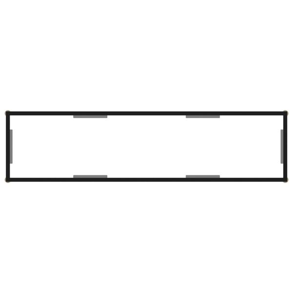 vidaXL コンソールテーブル 透明 140x35x75cm 強化ガラス製