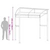 vidaXL BBQ用 ガゼボ 215x150x220cm アントラシート スチール製