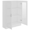 vidaXL ガラスキャビネット ホワイト 82.5x30.5x115cm エンジニアリングウッド