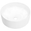 vidaXL 洗面ボウル 36x14 cm 陶器製 ホワイト