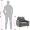 vidaXL アームチェア ライトグレー 布製