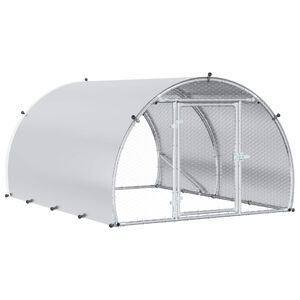 vidaXL 鶏小屋 シルバー 200 x 150 x 100 cm 亜鉛メッキ鋼板