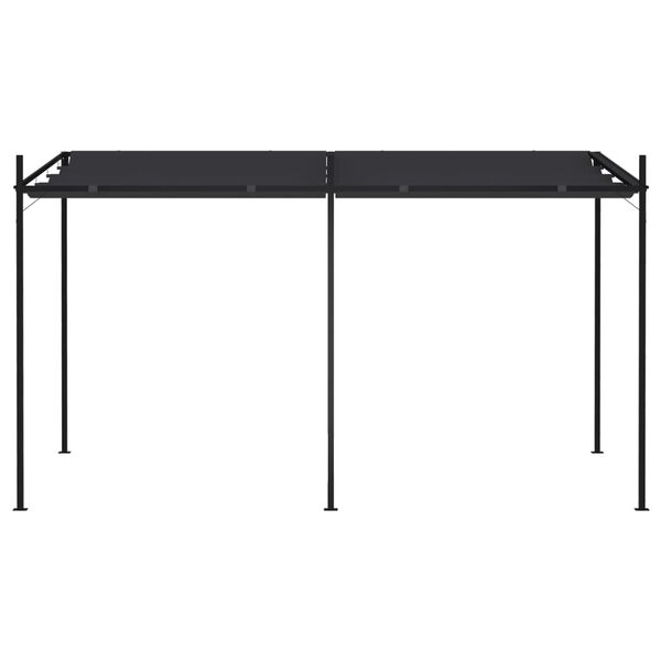 vidaXL ガゼボ 引き込み式ルーフ付き アントラシート 400x300x233cm