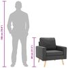 vidaXL アームチェア ダークグレー 布製