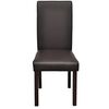 vidaXL ダイニングチェア 2点セット ブラウン 合成皮革