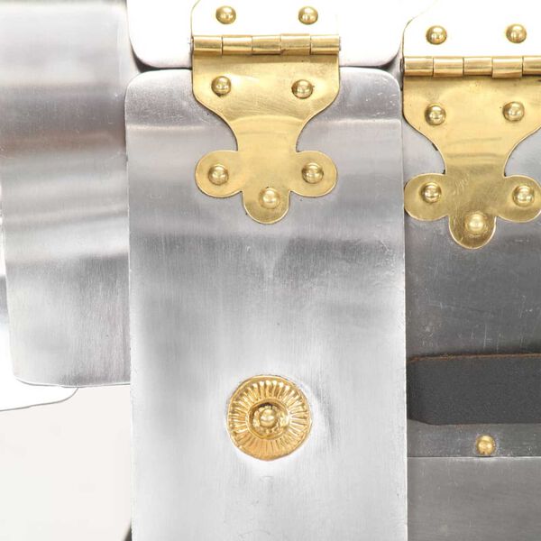 vidaXL ローマ軍兵士の西洋甲冑 アンティークレプリカ ライブRPG用 (LARP) シルバー スチール製