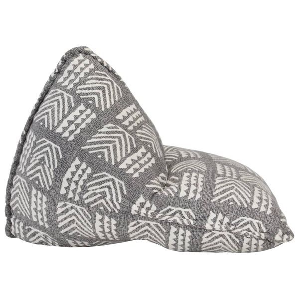 vidaXL ビーズクッション ソファ グレー 布製 パッチワーク