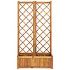 vidaXL レイズドベッド トレリス付き 80x38x150 cm アカシア無垢材
