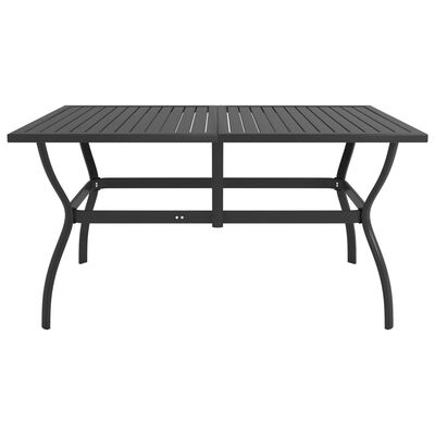 vidaXL ガーデンテーブル アントラシート 140x80x72 cm スチール製