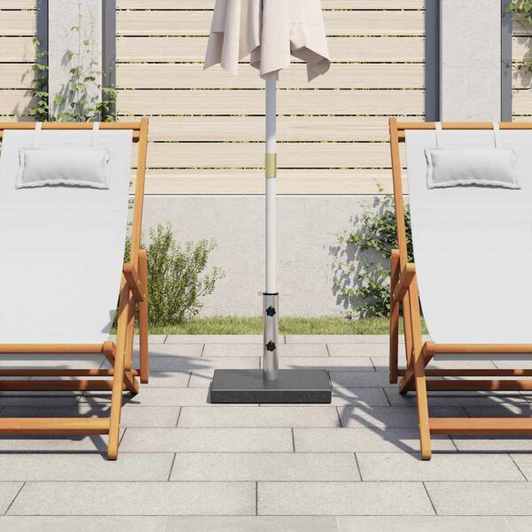 vidaXL パラソルベース 花こう岩 角型 20kg ブラック