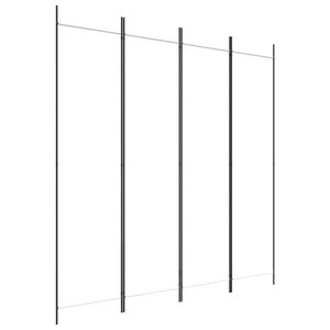vidaXL 4枚パネル 間仕切り ホワイト 200x200cm 布製