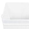 vidaXL 竹製ランドリーバスケット 1セクション ホワイト 83L