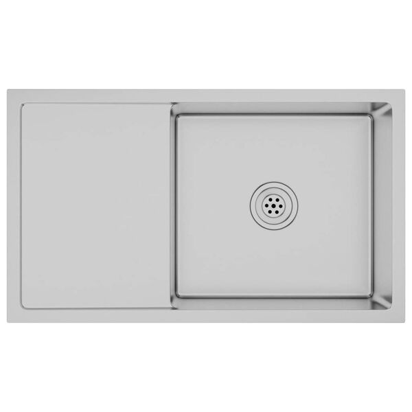 vidaXL 手作り キッチンシンク ステンレススチール製