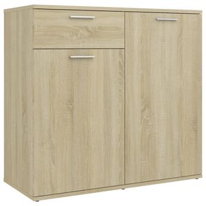 vidaXL サイドボード ソノマオーク 80x36x75 cm エンジニアードウッド