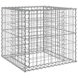 vidaXL ガビオンバスケット シルバー 70x70x65 cm 亜鉛メッキ鉄