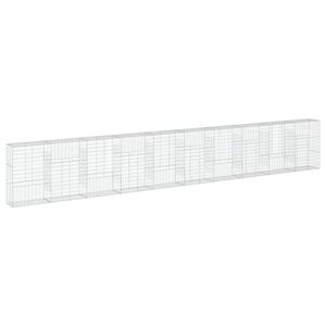vidaXL 蛇籠バスケット カバー付き 1000x50x150cm 亜鉛メッキ鉄