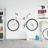 vidaXL 自転車修理スタンド 壁掛け式 折りたたみ式 赤と黒のスチール製