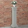 vidaXL クラシック　正方形　ピラープラントスタンド グレー 17x17x66 cm MDF