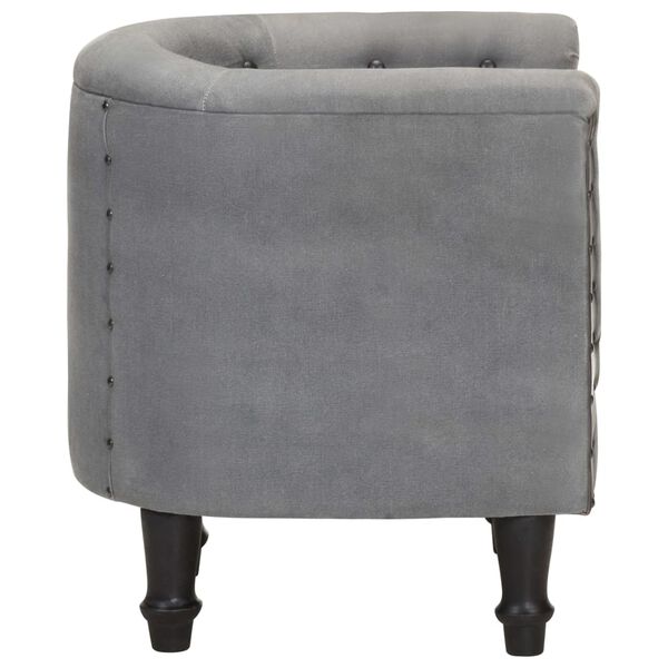 vidaXL タブチェア ブラック 本革＆マンゴー無垢材