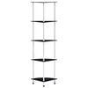 vidaXL 5段 棚 ブラック 30x30x130cm 強化ガラス製