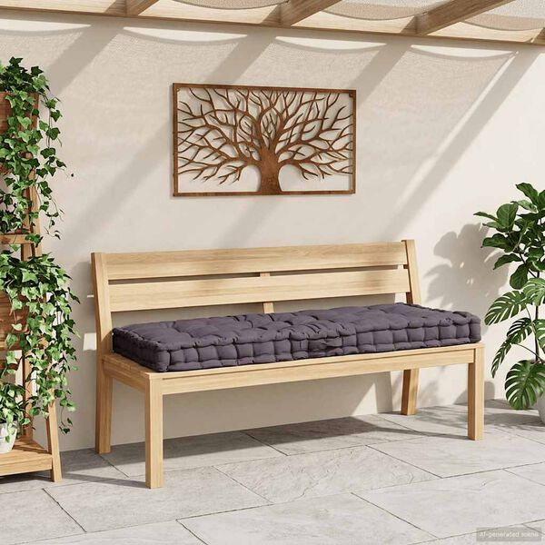 vidaXL フロアパレットソファクッション 120x80x10 cm アントラシート