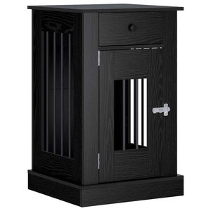 vidaXL ドッグクレート家具 ブラックオーク 50 x 47.5 x 80 cm エンジニアードウッド