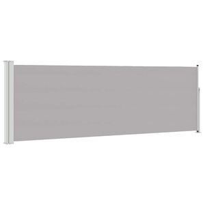 vidaXL パティオ用 引き込み式サイドオーニング 100x314cm グレー