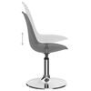 vidaXL 324201 vidaXL Swivel Dining Chairs 2 pcs Light Grey Faux Leather