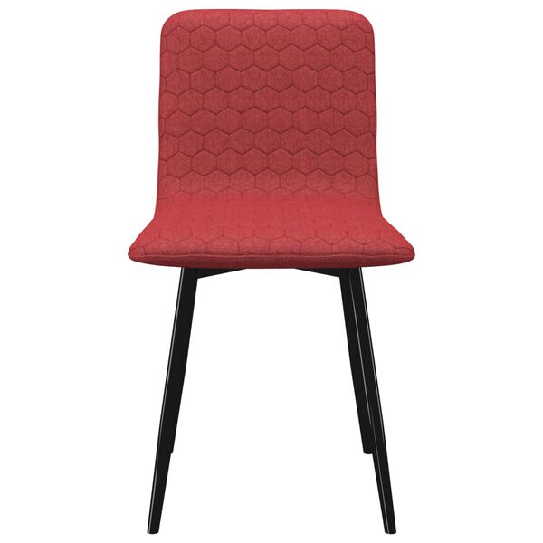 vidaXL ダイニングチェア 2点 ワイン 布製