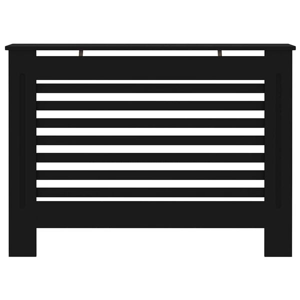 vidaXL ラジエーターカバー ブラック 112x19x81cm MDF製