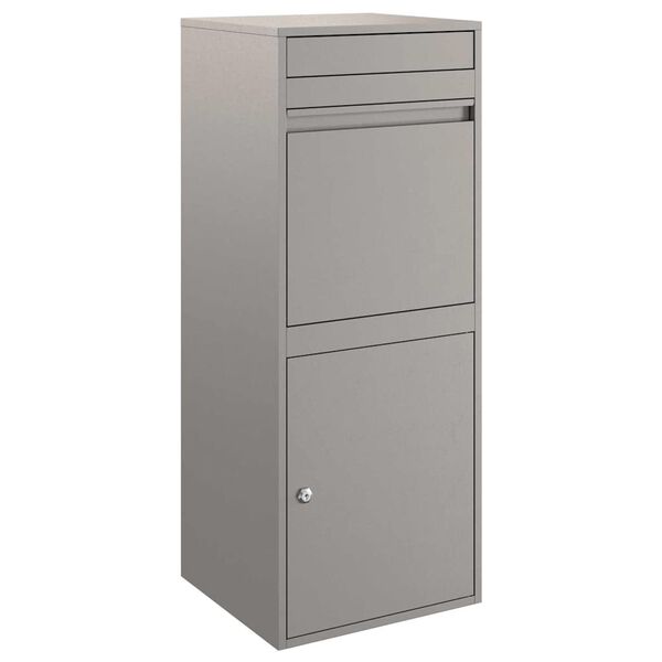 vidaXL パーセルドロップボックス ストレージ付き ドア付き ロック付き 錆 41 x 38 x 103 cm 耐候性スチール