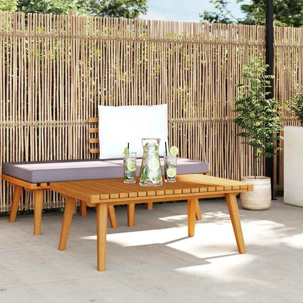 vidaXL ガーデンコーヒーテーブル 90x55x35cm アカシア無垢材