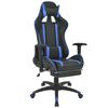 vidaXL リクライニング オフィス レーシングチェア フットレスト ブルー