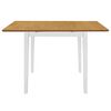 vidaXL 伸長式ダイニングテーブル ホワイト (80-120)x80x74cm MDF