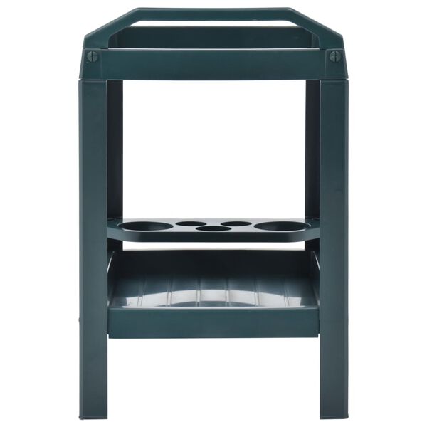 vidaXL ビバレッジカート 69x53x72cm プラスチック製 グリーン