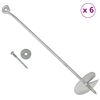 vidaXL アースアンカー 6点 10x60cm 亜鉛メッキ金属