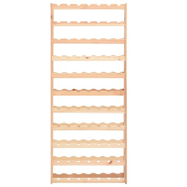 vidaXL ワインラック ボトル77本 無垢のパインウッド