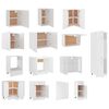 vidaXL キッチンキャビネット “リヨン” 14点セット ホワイト エンジニアリングウッド