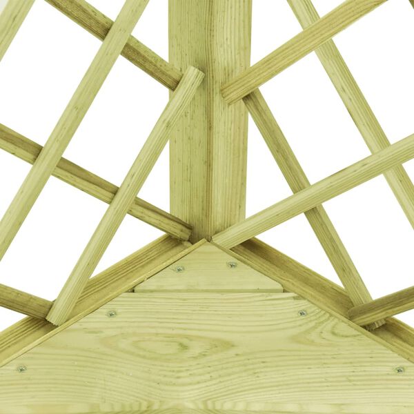 vidaXL コーナーパーゴラ シート付き 130x130x197cm 含浸松材