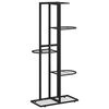vidaXL フラワースタンド 5段 43x22x98 cm ブラックメタル