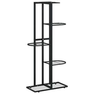 vidaXL フラワースタンド 5段 43x22x98 cm ブラックメタル