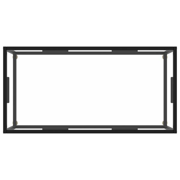 vidaXL コーヒーテーブル ブラック 100x50x35cm 強化ガラス製