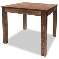 vidaXL ダイニングテーブル 無垢 再生木材 82x80x76cm