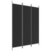 vidaXL 3枚パネル 間仕切り 150x200cm 布製 ブラック