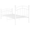 vidaXL ベッドフレーム ホワイト 金属製 100x200cm