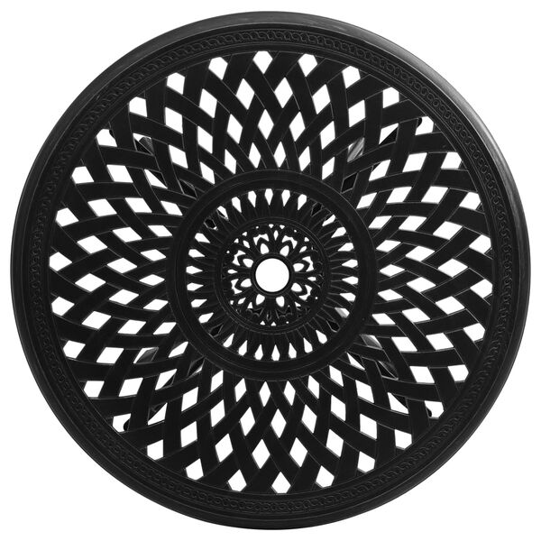 vidaXL ガーデンテーブル 78x78x72cm アルミ鋳物 ブラック