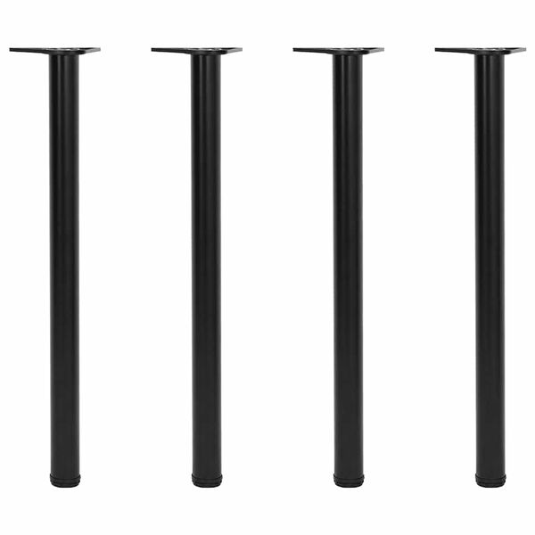 vidaXL テーブル脚 4点 高さ調節可能 ブラック 870mm