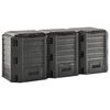 vidaXL ガーデン堆肥箱 ブラック 1200L