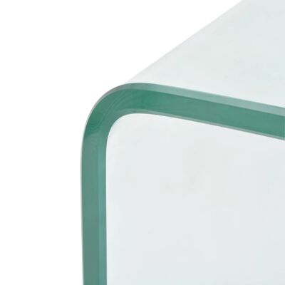 vidaXL コーヒーテーブル 98x45x30 cm 強化ガラス製 クリア